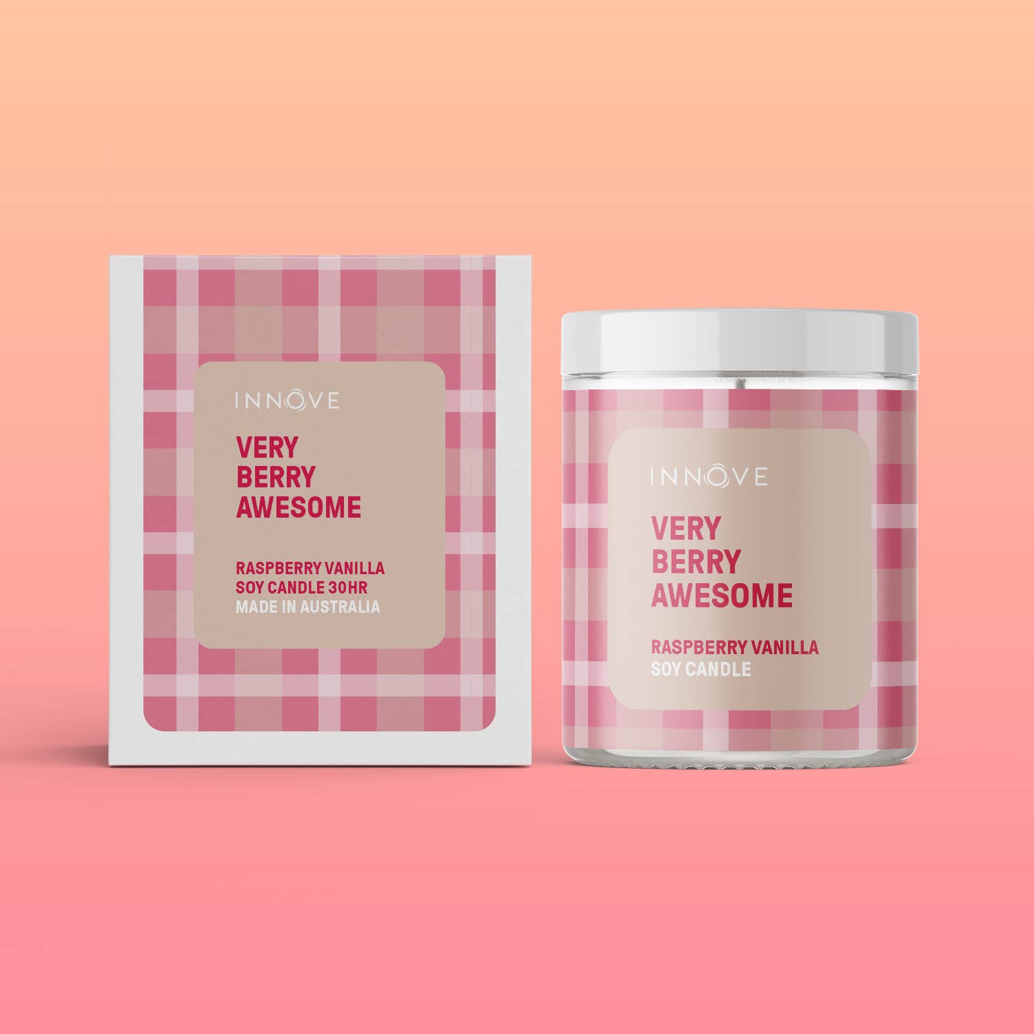 Very Berry Raspberry Very Berry Awesome Soy Candle - Raspberry Vanilla Fragrance | Aunty & Me